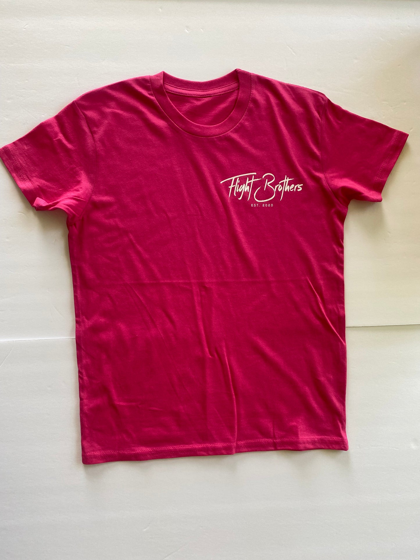 Youth - Flight Brothers Hot Pink Short Sleeve Tee